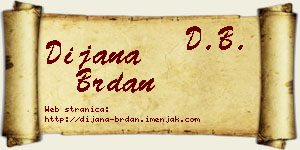 Dijana Brdan vizit kartica